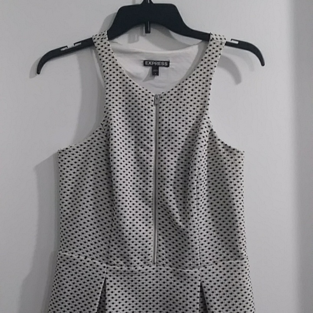 Express Polka Dot Pattern Front & Side Zipper Sid… - image 2